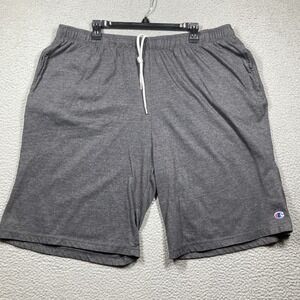 Champion Shorts Mens XLT Gray Elastic Waist Stretch 10 in Inseam Relaxed Pull On